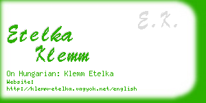 etelka klemm business card